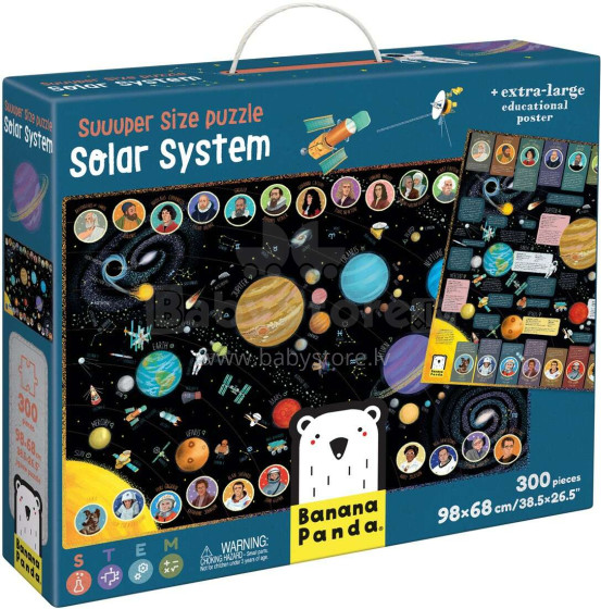 Banana Panda Suuuper Size Puzzles Solar System Art.49110 Напольный пазл (300 шт.)