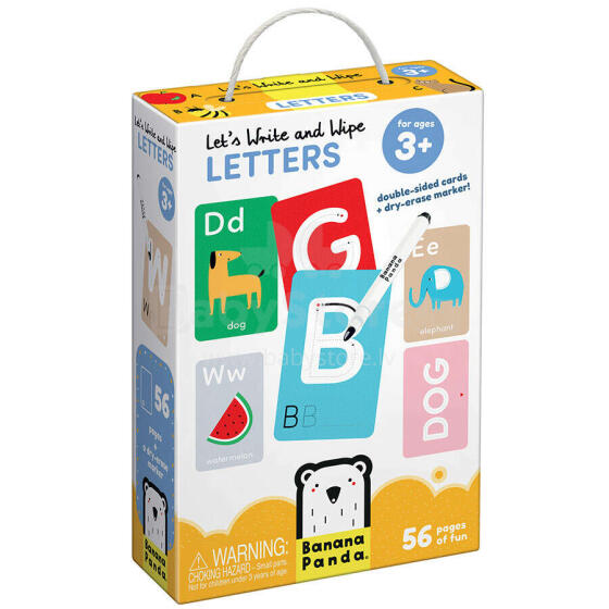 Banana Panda Let's Write and Wipe Letters Art.77365 (56 vnt.)