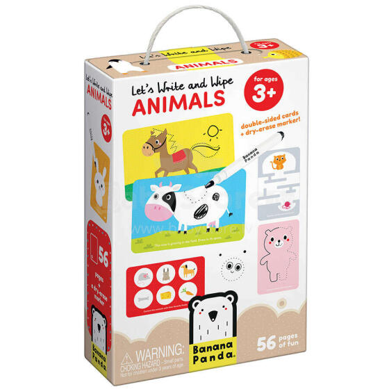 Banana Panda Let's Write and Wipe Animals Art.77367 (56 vnt.)