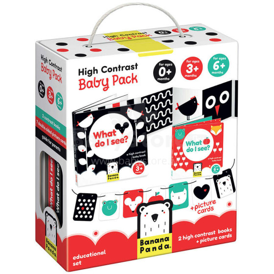 Banana Panda High Contrast Baby Pack Art.77376  двусторонние контрастные карточки