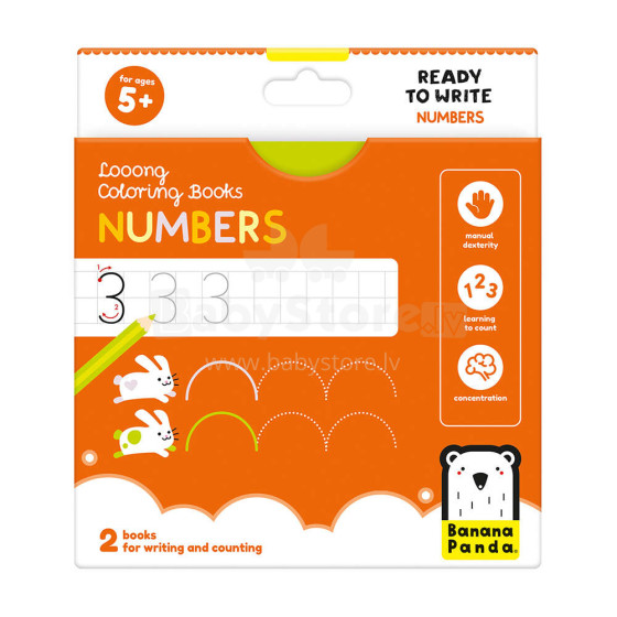 Banana Panda Looong Coloring Books - Ready to Write Numbers Art.50191 книжки-раскраски