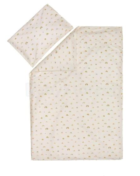Fillikid Bed Sets Art.021-19 Rainbow Beige Medvilniniai patalynės komplektai iš 2 dalių