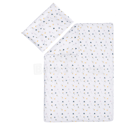 Fillikid Bed Sets Art.021-41 Village White Medvilniniai patalynės komplektai iš 2 dalių