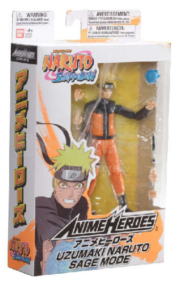 ANIME HEROES Naruto figūrėlė su aksesuarais, 16 cm - Uzumaki Naruto išminčiaus režimas