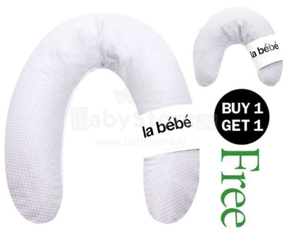 La Bebe™ Rich+Mimi! Cotton Nursing Maternity Pillow Art.15690 Light grey Подковка для сна, кормления малыша 30*175cm