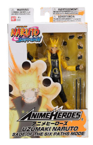 ANIME HEROES Naruto figūrėlė su aksesuarais, 16 cm - Uzumaki Naruto šešių kelių išminčius