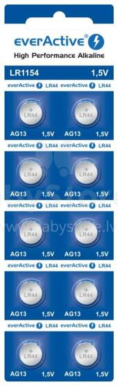 Ikonka Art.KX5877 Bateria everActive Alkaline G13 LR44 LR1154 lizdinė plokštelė 10szt.