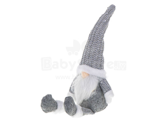 Ikonka Art.KX5714_1 Christmas gnome with beard grey 47cm