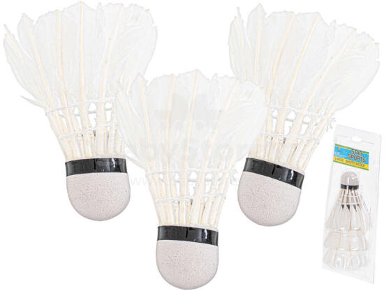 Ikonka Art.KX5605 Badmintono plunksninės smiginio strėlės 3vnt.