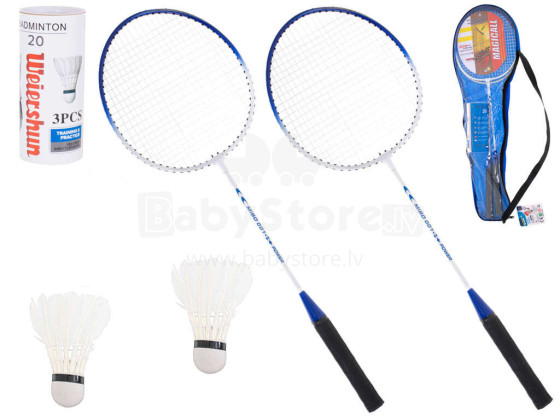 Ikonka Art.KX5603 Badmintona raketes + futrālis ar šahtelītēm
