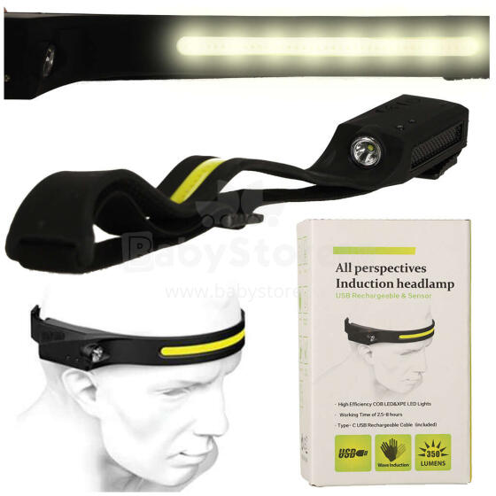 Ikonka Art.KX4841 LED įkraunamas priekinis žibintas