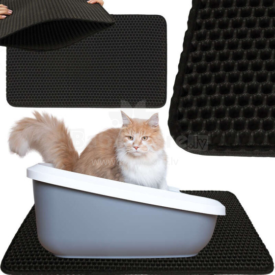 Ikonka Art.KX4764 Cat litter tray mat waterproof double layer 40x60cm