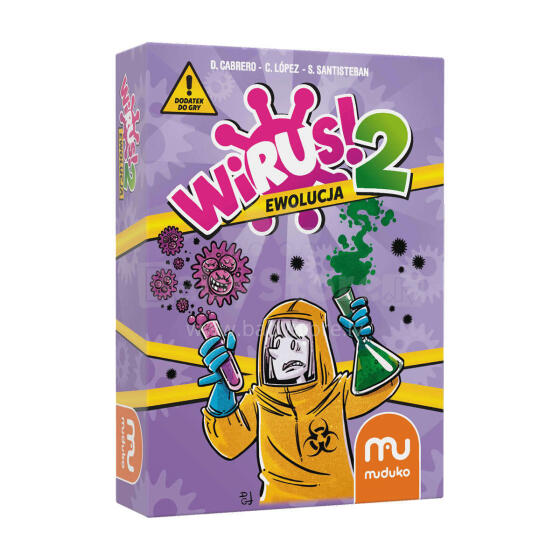 Ikonka Art.KX4757 MUDUKO kortų žaidimas Virus!2: Evolution - papildomas vakarėlių žaidimas 8+