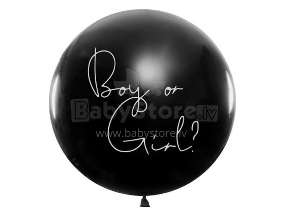 Ikonka Art.KX4557_1 Gender Reveal Balloon Boy or Girl pink confetti 100cm