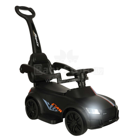 Ikonka Art.KX4413 Automobilinis vežimėlis su garsu ir šviesomis, juodas