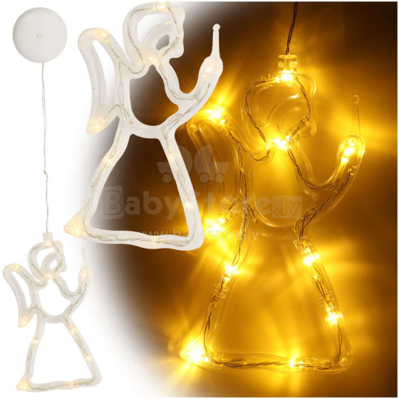 Ikonka Art.KX5246_4 LED piekaramais apgaismojums Ziemassvētku dekorēšana eņģelis 49cm 10 LED diodes