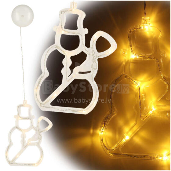 Ikonka Art.KX5246_6 LED pakabinamas apšvietimas Kalėdų dekoracijos sniego senis 49cm 10 LED