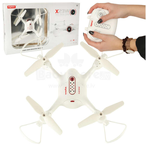 Ikonka Art.KX9997_1 Syma X23W 2.4GHz 4CH FPV Wi-Fi baltas RC dronas