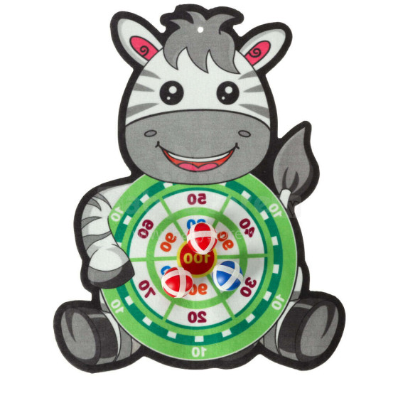 Ikonka Art.KX5614_1 Velcro dart game safe darts target zebra version II category