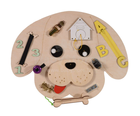 Ikonka Art.KX3966 Wooden manipulative board dog 49x37x6.5