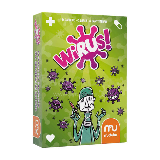 Ikonka Art.KX4758 MUDUKO kortų žaidimas Virus Party Game 8+