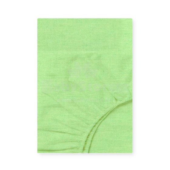 UR Kids Cotton  Art.158115 Green Bērnu kokvilnas palags ar gumiju 140x70cm
