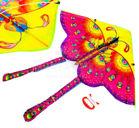 Ikonka Art.KX9672_2 Didelis aitvaras 90cm drugelis violetinis