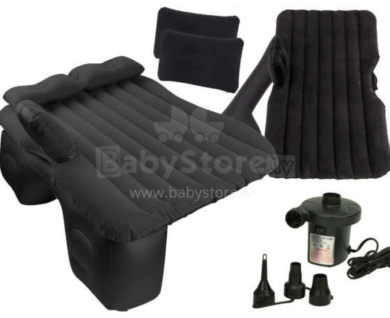 Ikonka Art.KX7579_4 Car bed mattress inflatable + pump black