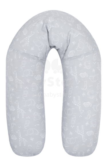 Fillikid Nursing pillow Art.407-77 Safari Grey Многофункциональная подушка для беременных и кормящих (190 cm)