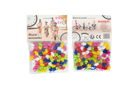 Ikonka Art.KX3794 Coloured bicycle balls for spokes 72 el.