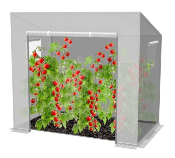 Ikonka Art.KX3843 Sodo šiltnamis daržovių tunelis pomidorų plėvelė balta 200 x 77 x 168/146 cm