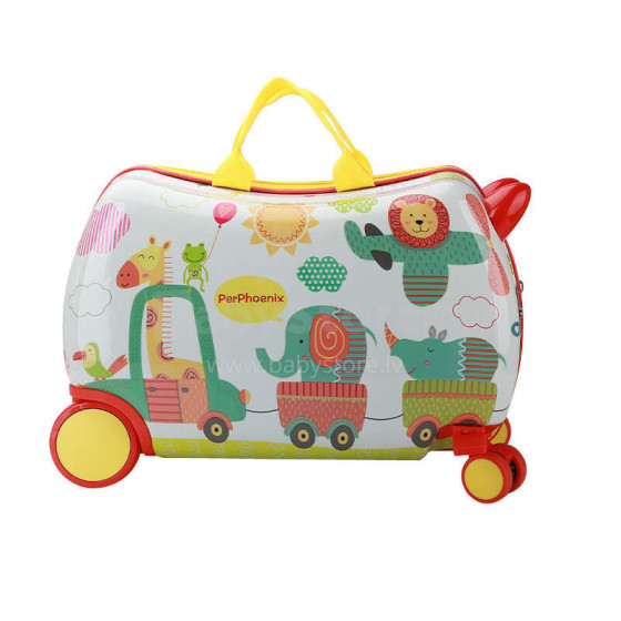 Ikonka Art.KX4730_2 Vaikiškas kelioninis lagaminas ant ratukų aštuonkojis