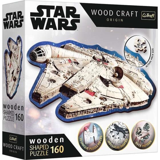 TREFL STAR WARS Medinė dėlionė „Millennium Falcon“, 160 det.