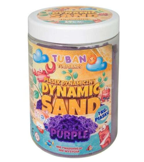 Ikonka Art.KX3870_3 TUBAN dinaminis smėlis 1kg violetinės spalvos