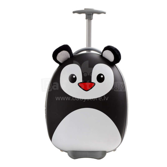 Ikonka Art.KX3962_1 Vaikiškas kelioninis lagaminas ant ratukų pingvinas