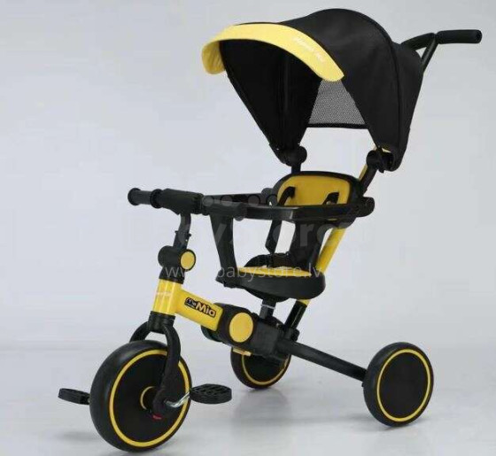 Ikonka Art.KX3975_2 Tricycle yellow and black with canopy