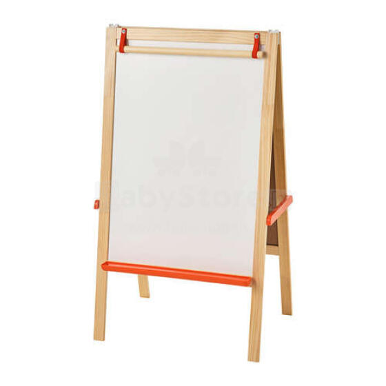 Made in Sweden Art.304.889.66 Big Wooden doubble sided kids Chalk board aukštos kokybės medinė piešimo lenta „Molbertas“