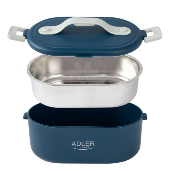 Ikonka Art.KX4125 Adler AD 4505 blue Food container heated lunch box set container separator spoon 0.8L 55W