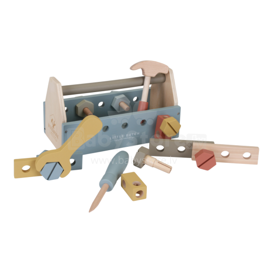Little Dutch Toolbox Art.7078    Деревянные инструменты в чемоданчике