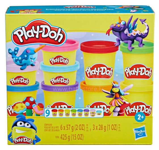 PLAY-DOH colorful compound 9 pack