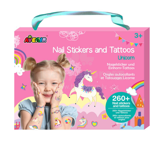 AVENIR Nail Stickers and Tattoos Unicorns