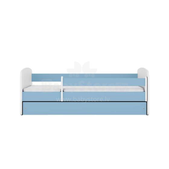 Babydreams blue bed without a pattern with a drawer, mattress 180/80