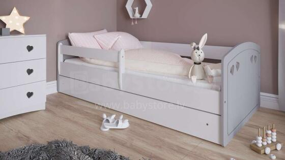 Bed Julia mix grey with drawer with non-flammable mattress 160/80
