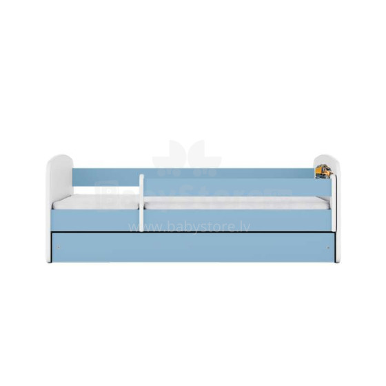 Bed babydreams blue truck with drawer with non-flammable mattress 140/70