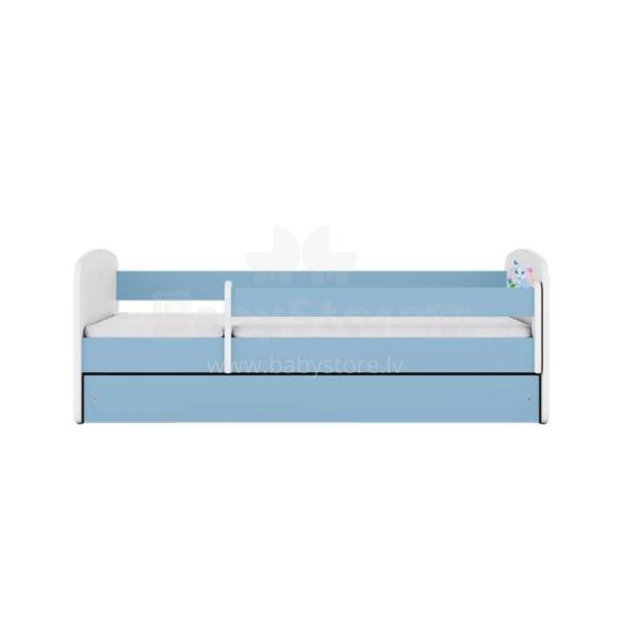 Bed babydreams blue baby elephant with drawer with non-flammable mattress 140/70