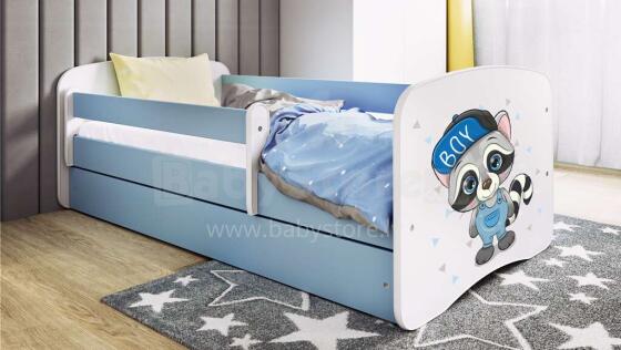 Bed babydreams blue raccoon with drawer without mattress 140/70