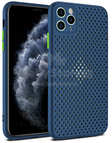 Fusion Breathe Case Silikona Aizsargapvalks Priekš Huawei P40 Lite Zils