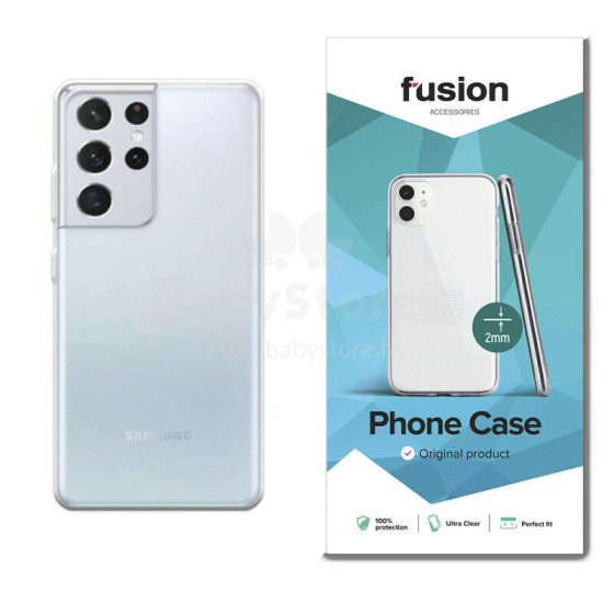 Fusion ultra clear series 2 mm silikona aizsargapvalks Samsung G998 Galaxy S21 Ultra 5G caurspīdīgs (EU Blister)