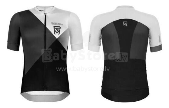 Velo krekls Rock Machine MTB/XC balts/melns, XL izmērs