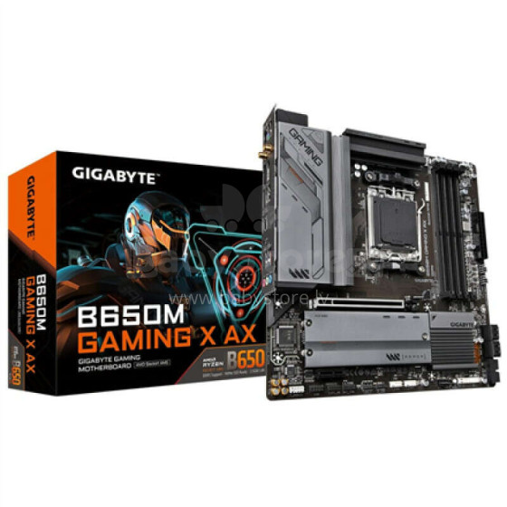 Gigabyte B650M GAMING X AX 1.1 M/B Processor family AMD, Processor socket AM5, DDR5 DIMM, Memory slots 4, Supported hard disk drive interfaces 	SATA, M.2, Number of SATA connectors 4, Chipset